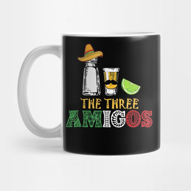 The 3 Three Amigos T-shirt - salt, tequila & lime by franzaled